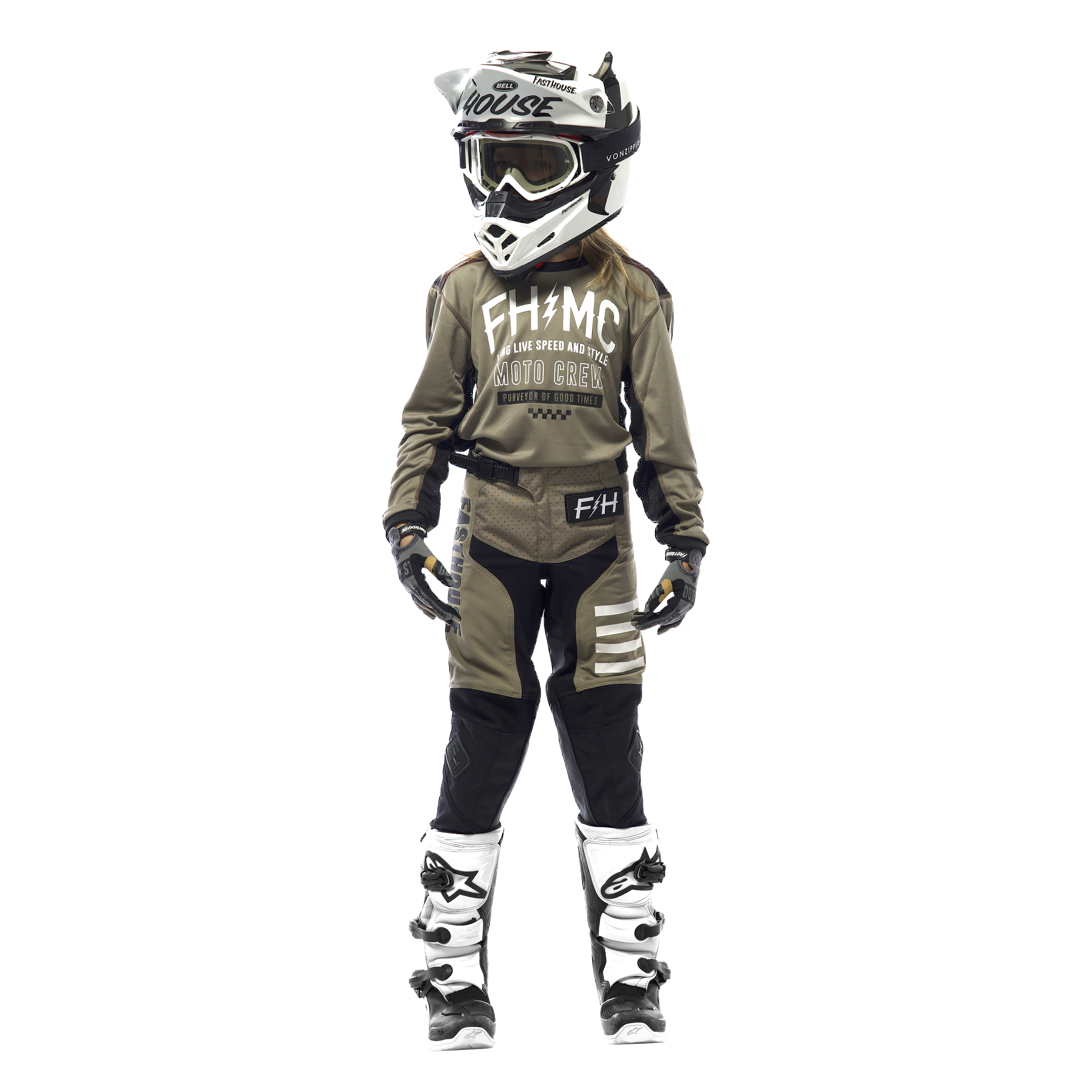 Youth Speed Style Pant - Moss_Black A2